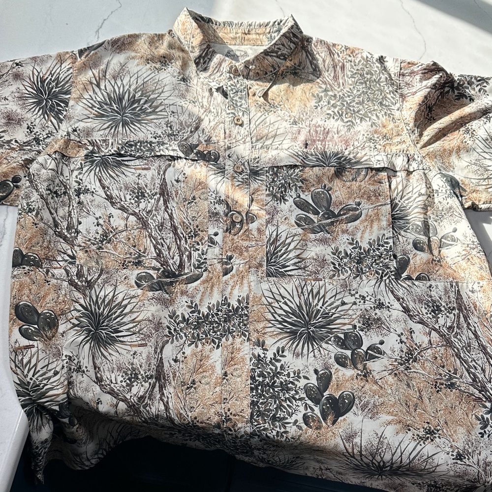 GameGuard Men's Desert Print Casual Button Down Shirt